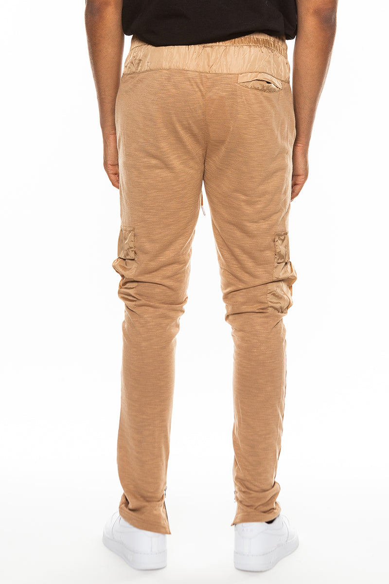 Heathered Cotton Blend Joggers